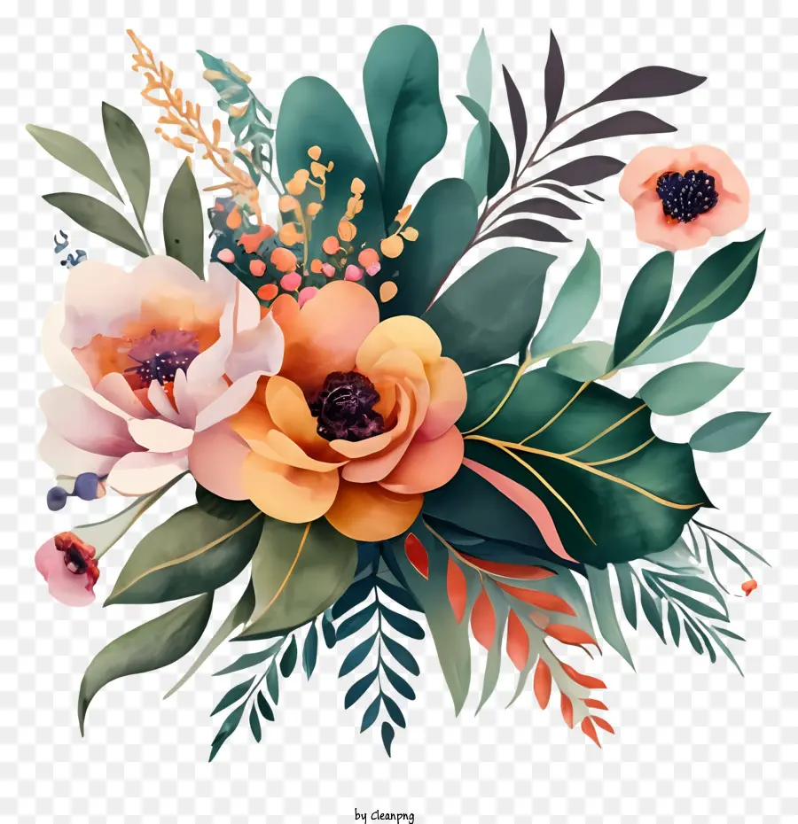 цветочная композиция，цветы PNG