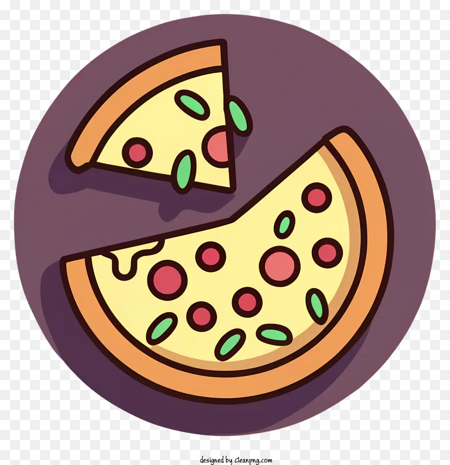 Pizza Slice，зеленый соус PNG