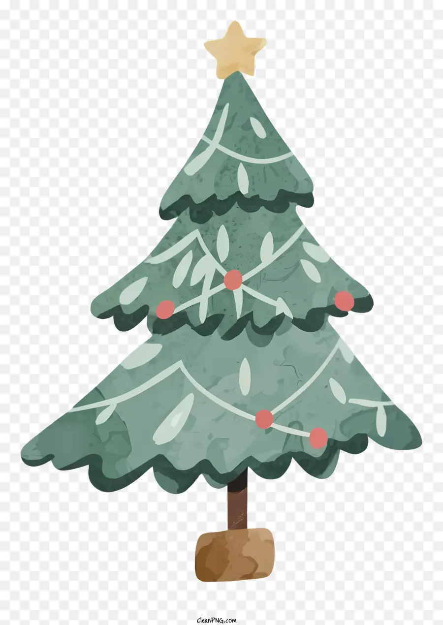 Рождественская елка，белый свет PNG