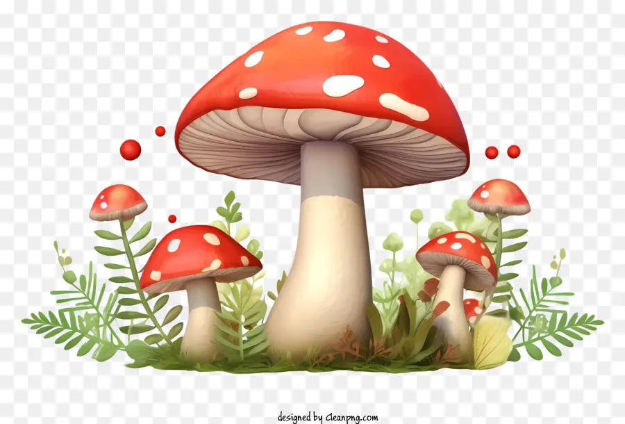 грибы，белые кабинеты PNG