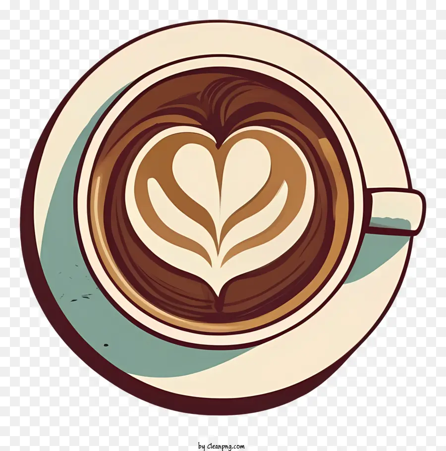 Чашка кофе，сердце дизайн PNG