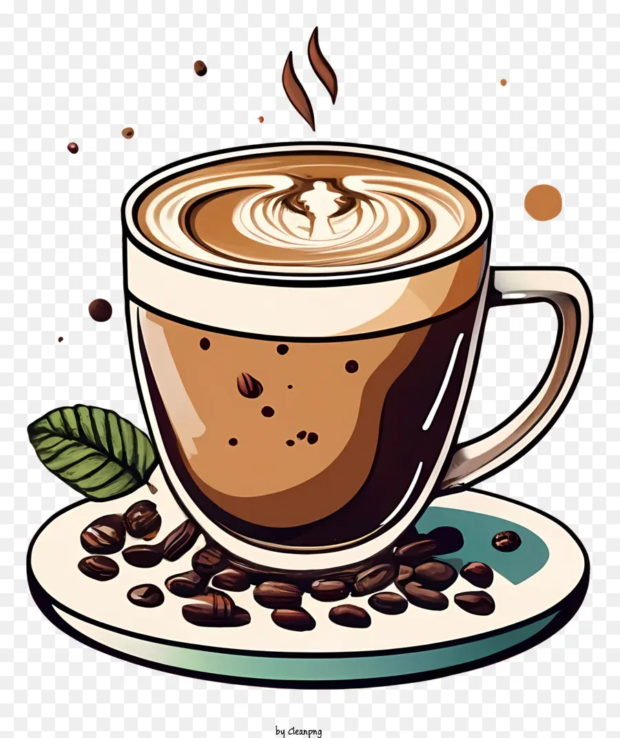 Hot Coffee，набор кофе PNG