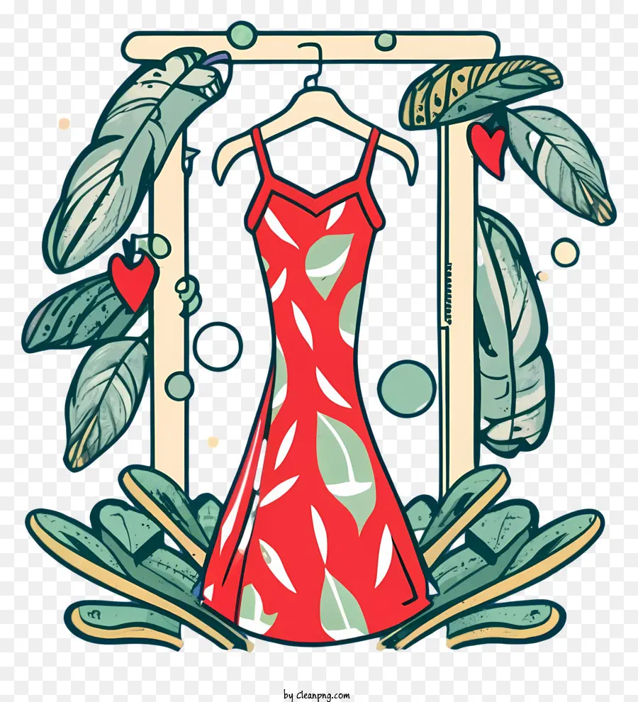 красное платье，вешалки платье PNG