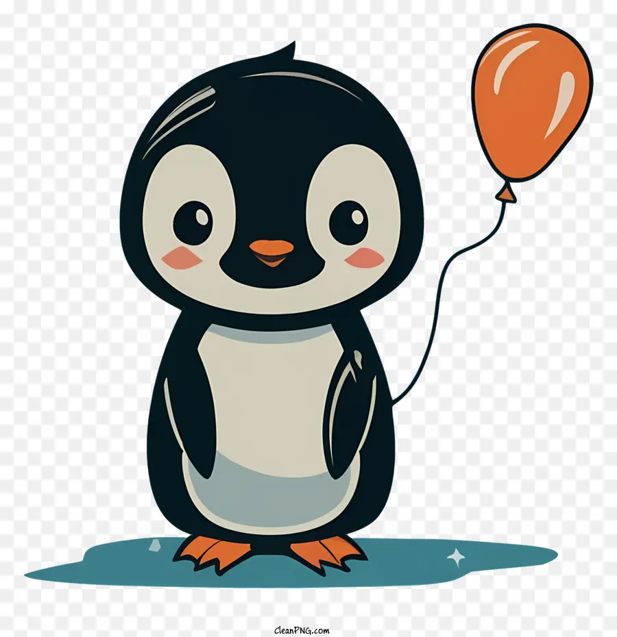 мультфильм пингвин，синий фон PNG