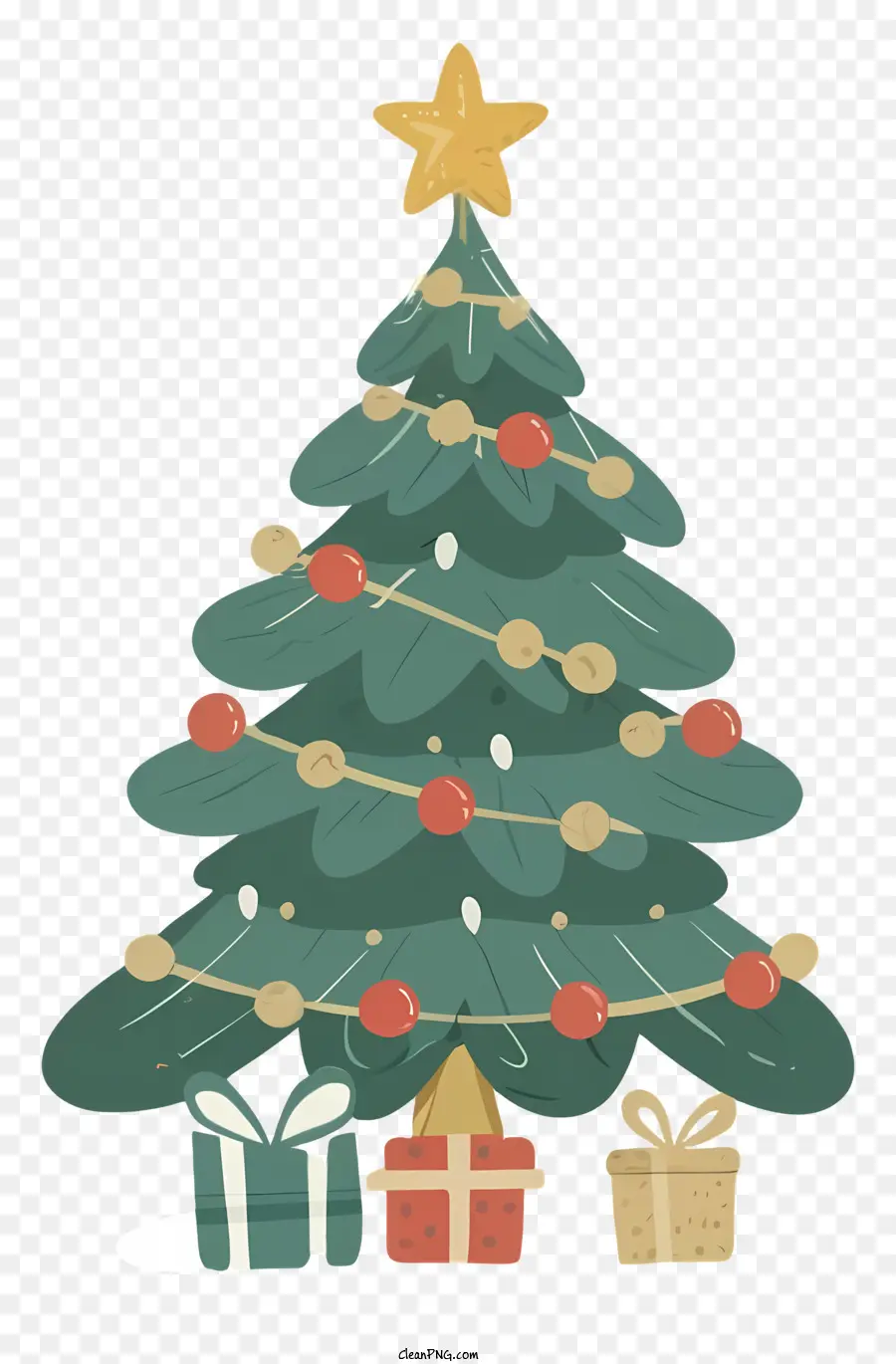 Рождественская елка，подарки PNG