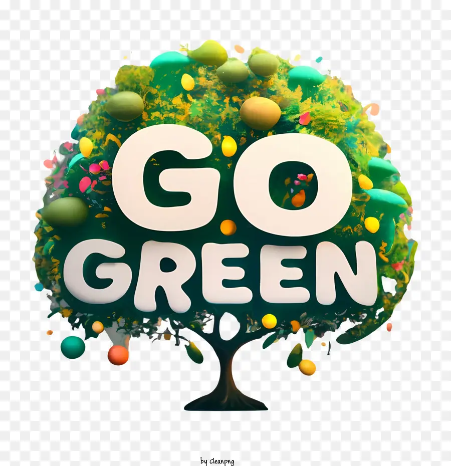 Go Green，зеленый PNG