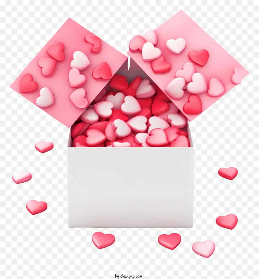коробка в форме сердца，розовый сердечный ящик PNG