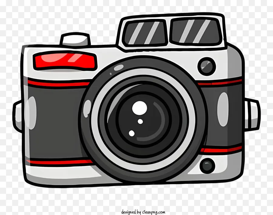 цифровой фотоаппарат，Красная и белая полосатая полоса PNG