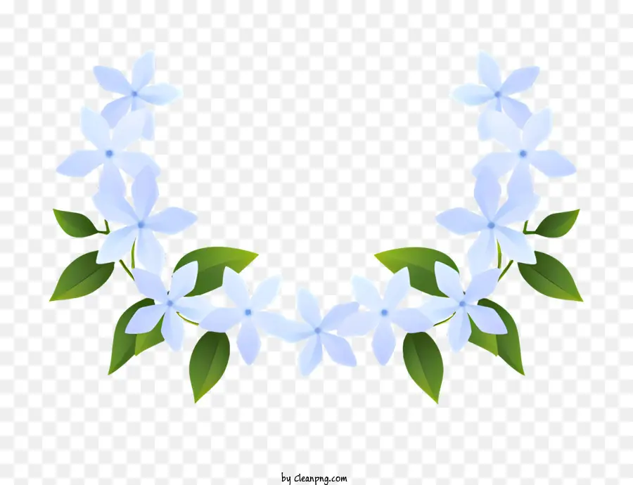 Венок，белые цветы PNG