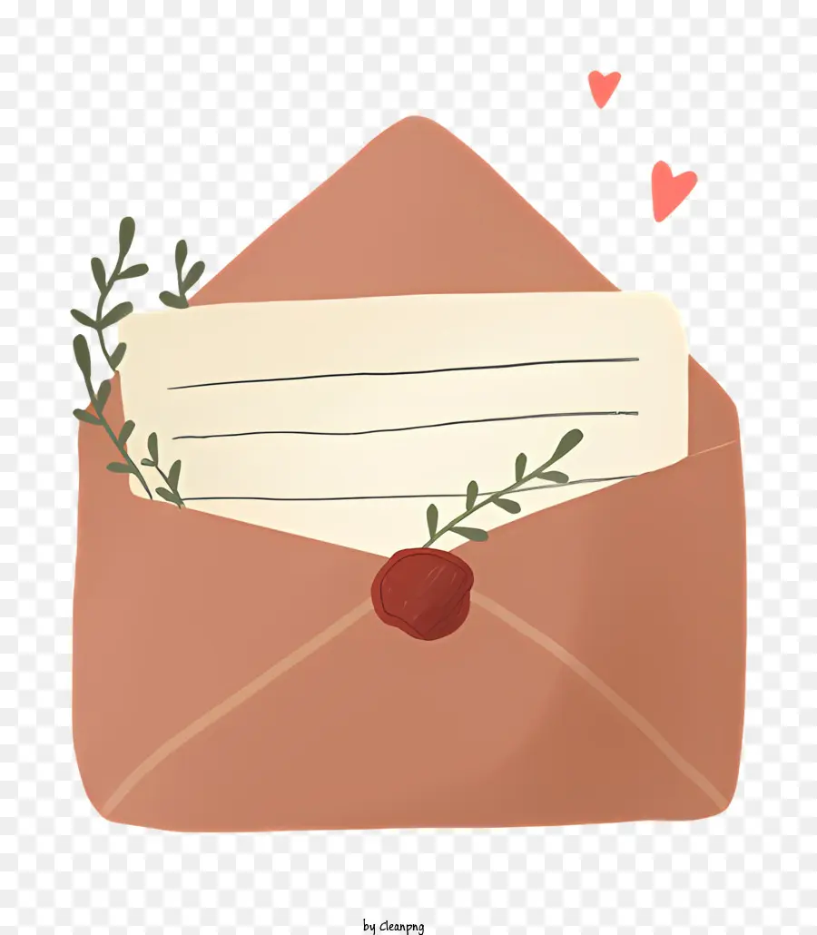 Любовное письмо，Романтический конверт PNG
