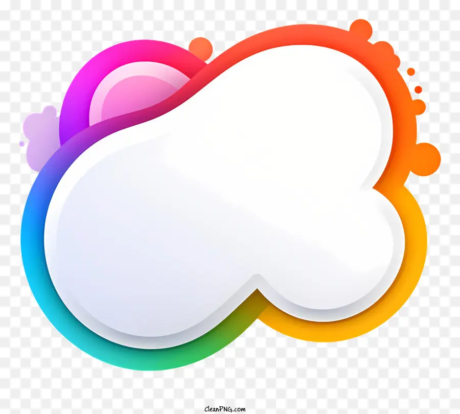 красочное облако，Радужное облако PNG