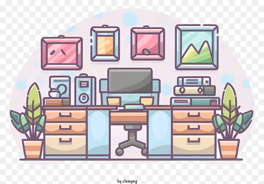 Office Space，Компьютерный стол PNG