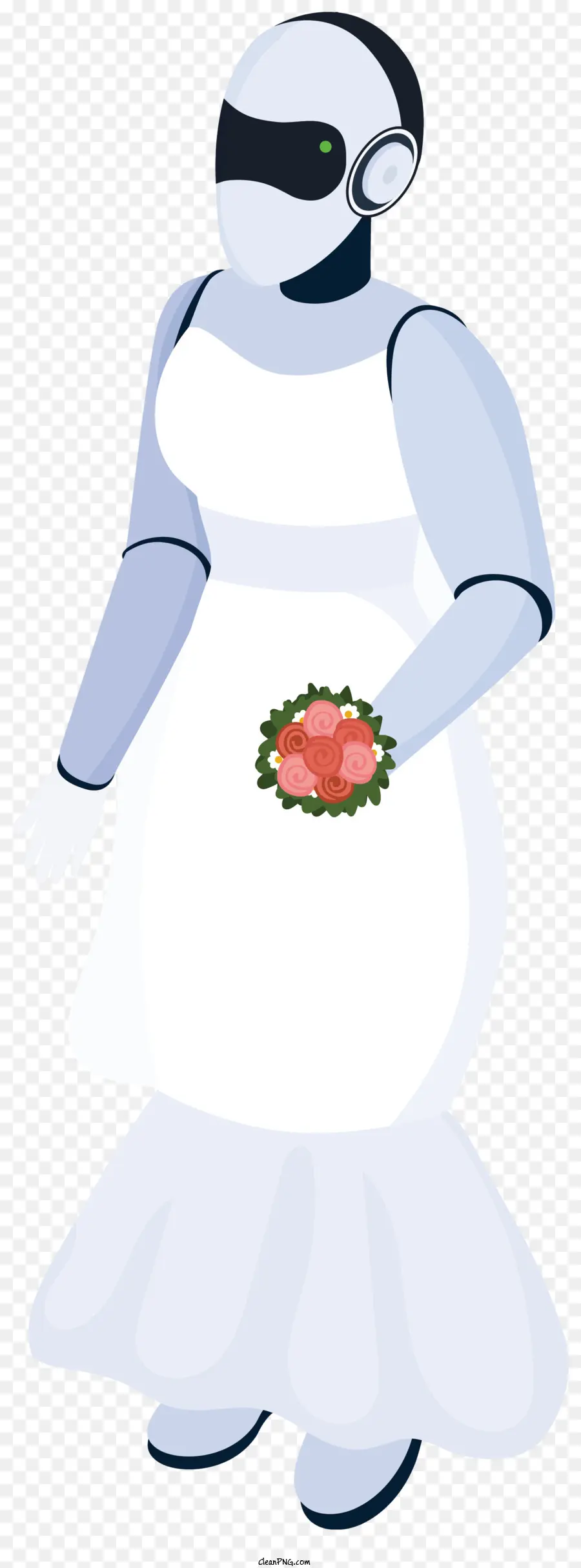 мультипликационная невеста，белое свадебное платье PNG