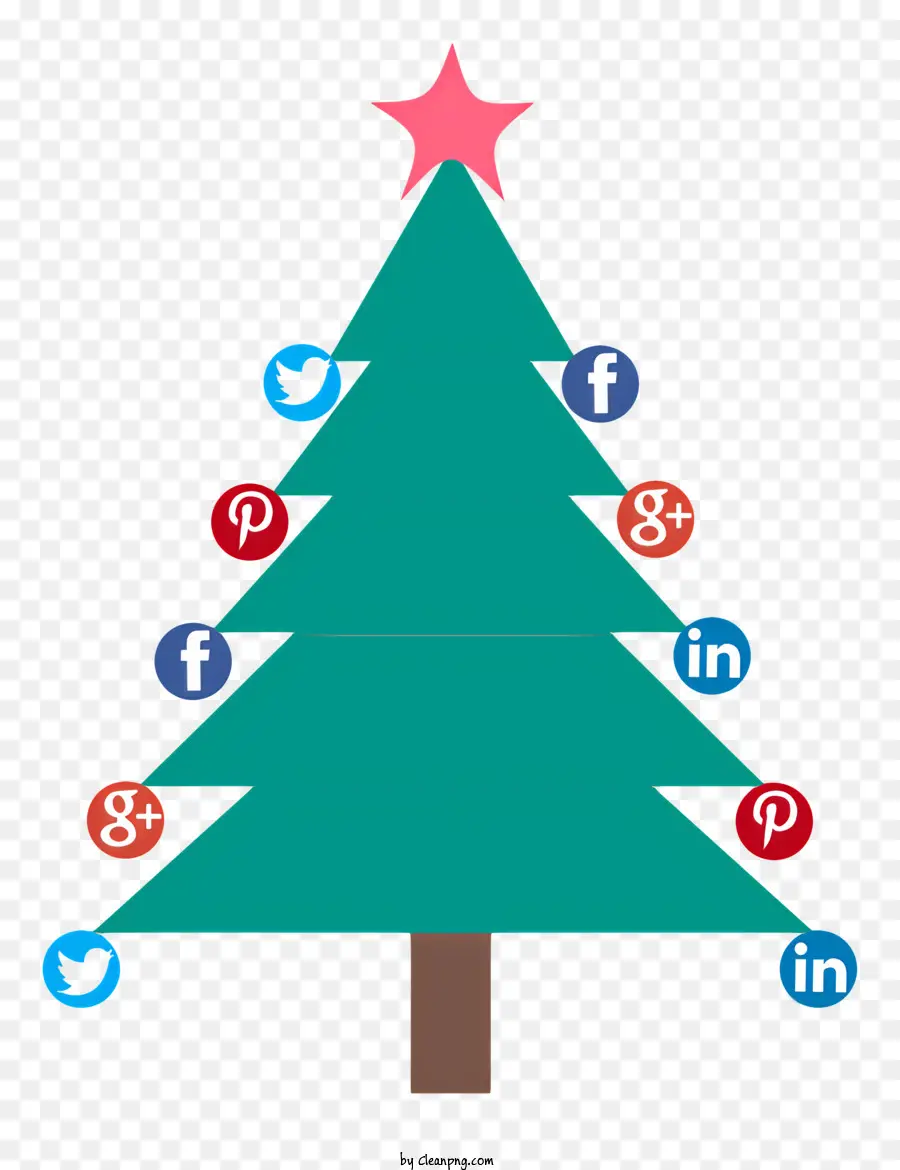 Рождественская елка，иконки социальных медиа PNG