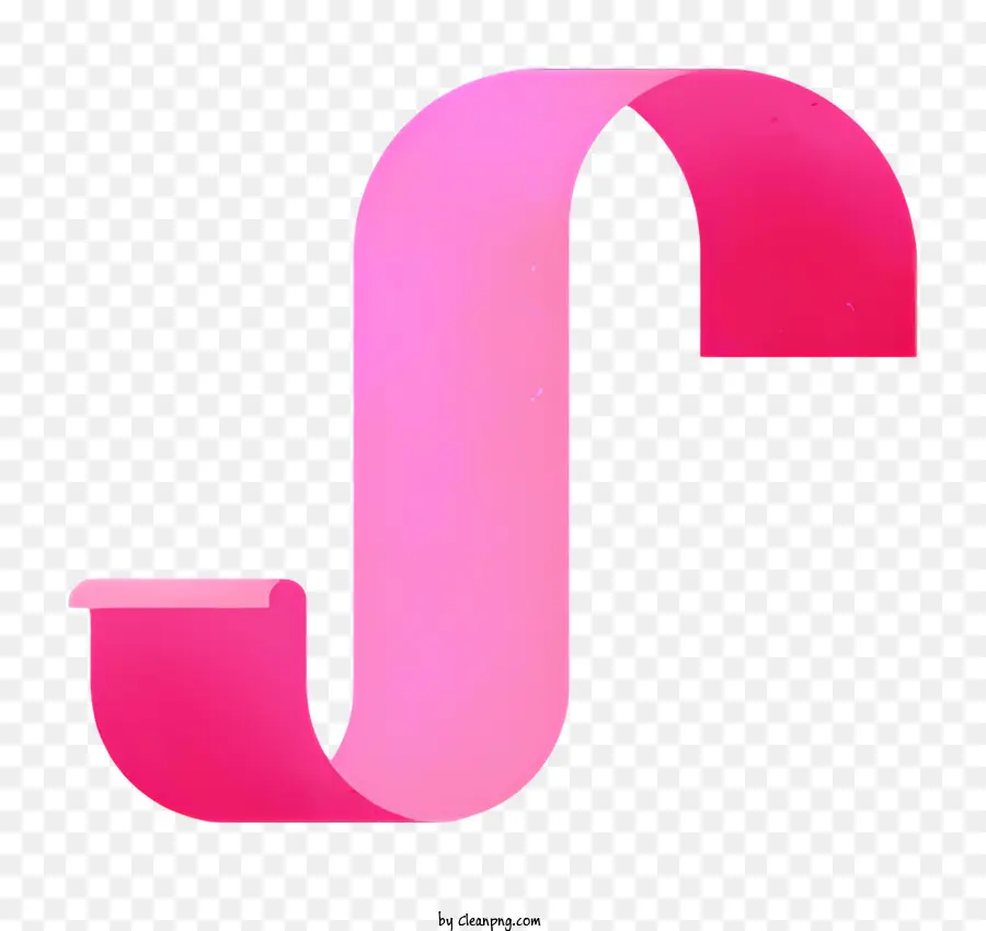 розовая лента，черные буквы PNG