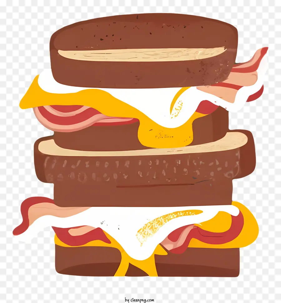 бутерброд，сэндвич с беконом и сыром PNG