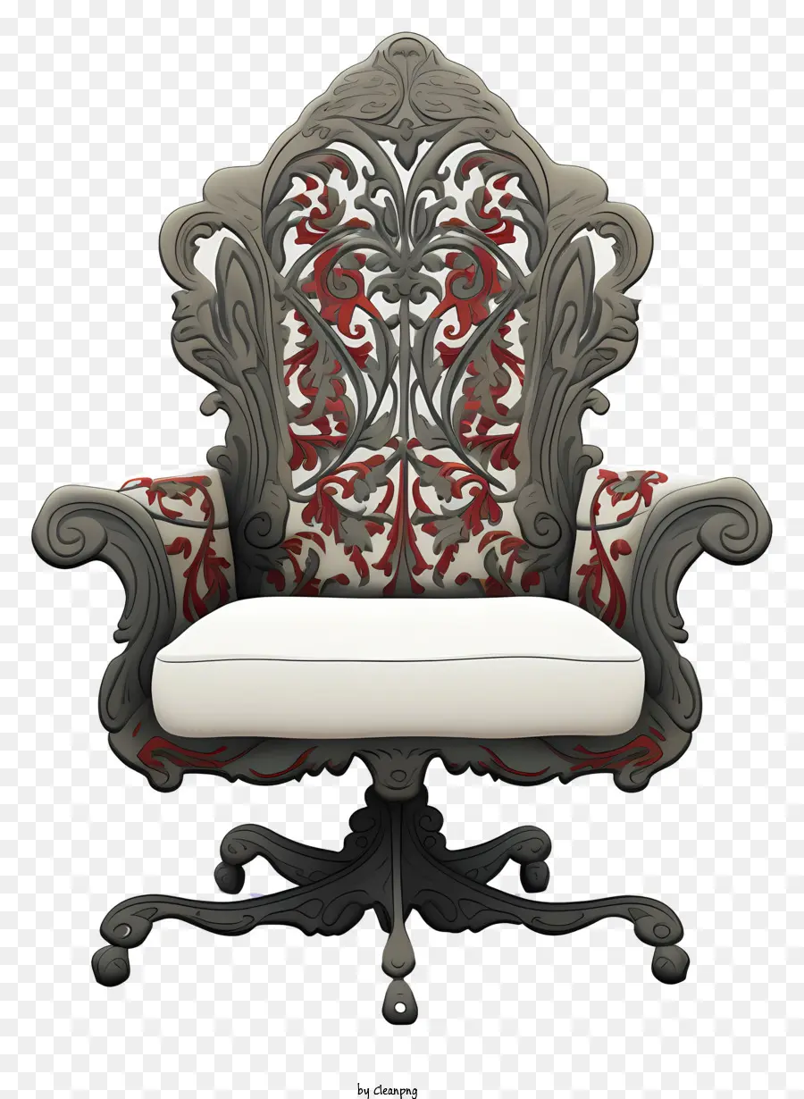офисное кресло，богато украшенный стул PNG