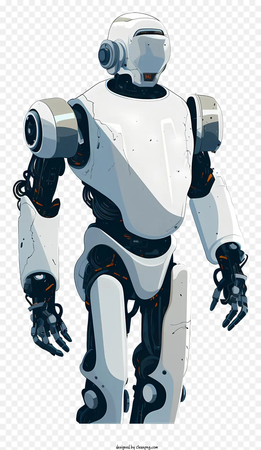 Белый робот，гуманоидная фигура PNG