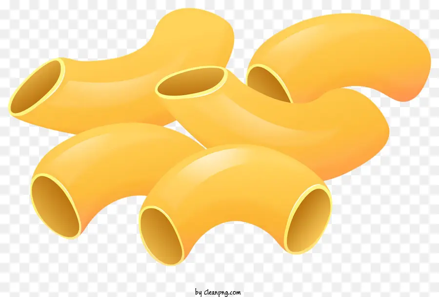 Желтые резиновые трубки，сетка PNG
