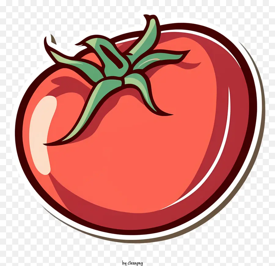 красный помидор，черный фон PNG