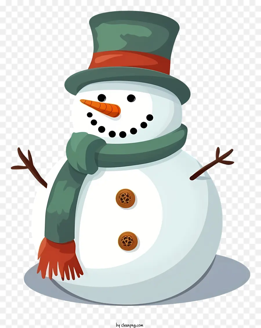 мультфильм снеговик，Цилиндр PNG