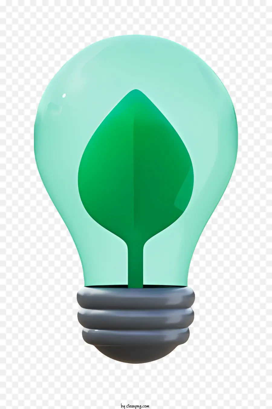 зеленый лист，лампочка PNG