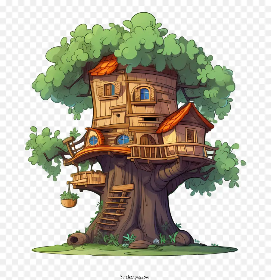 Tree House，мультфильм PNG
