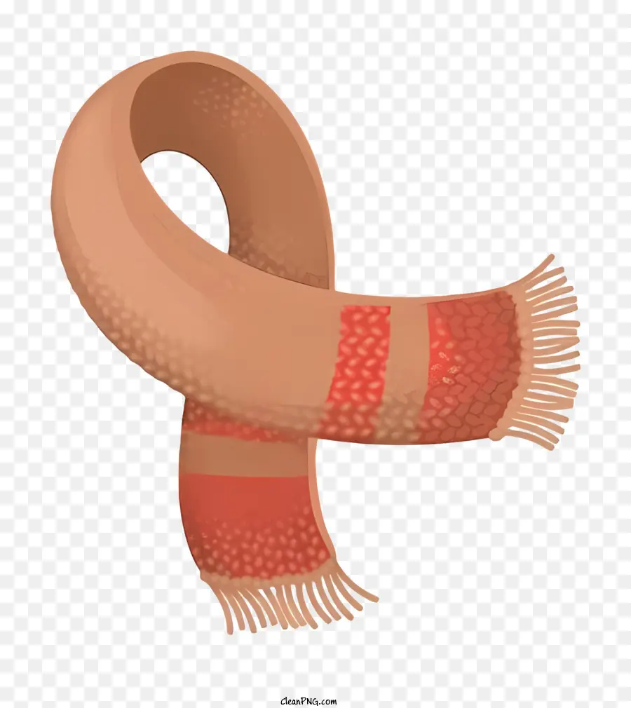 коричневый шарф，вязаный шарф PNG