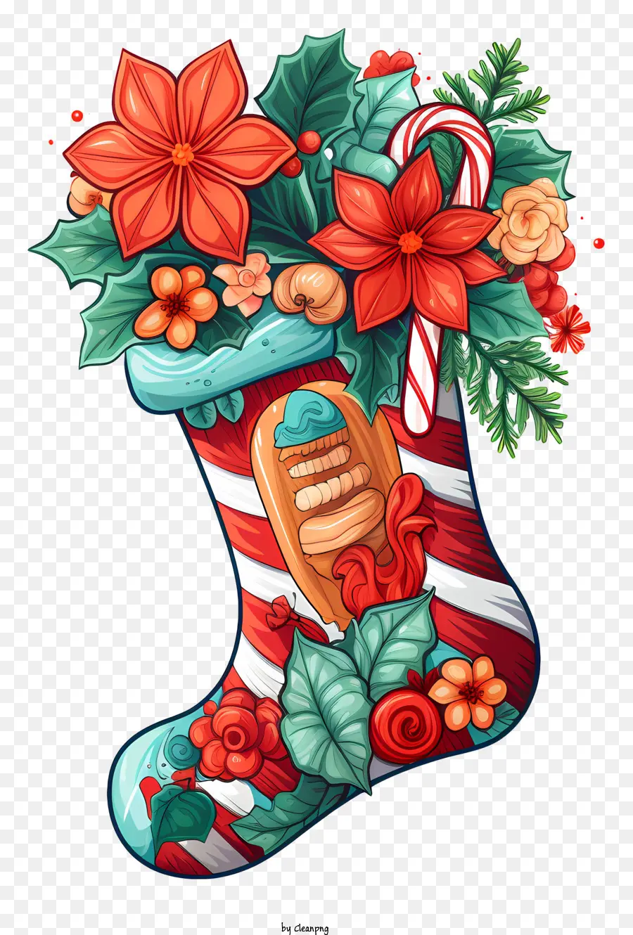 Санта Клаус Ботинок，праздничные украшения PNG