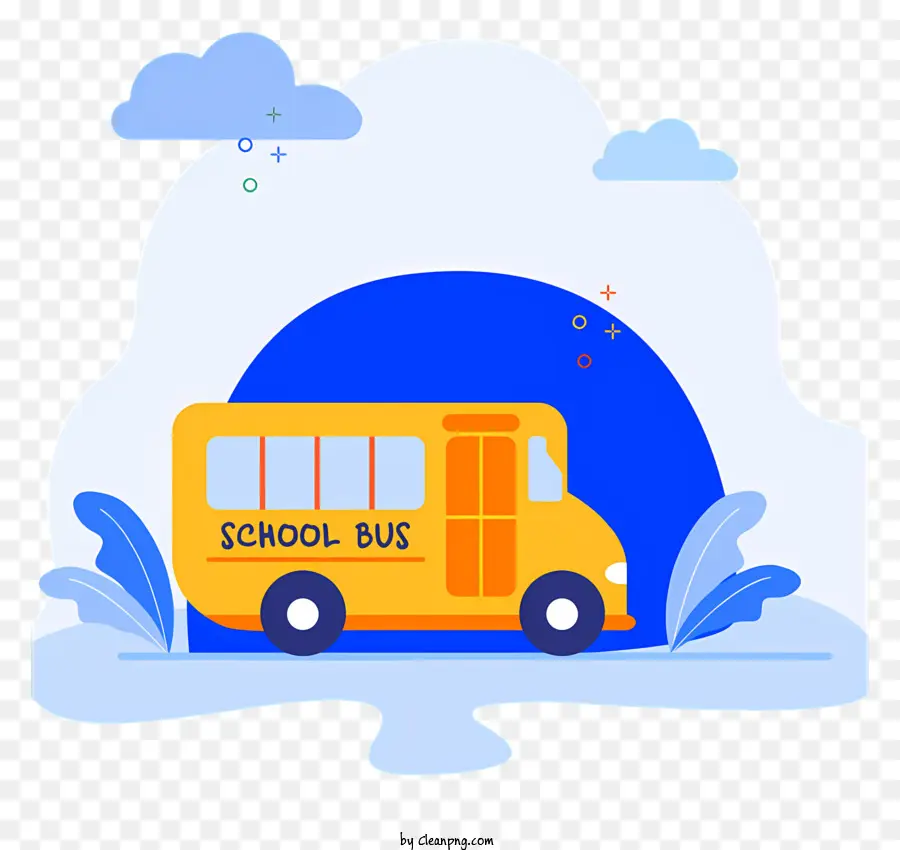 Школьный автобус，дождливый день PNG