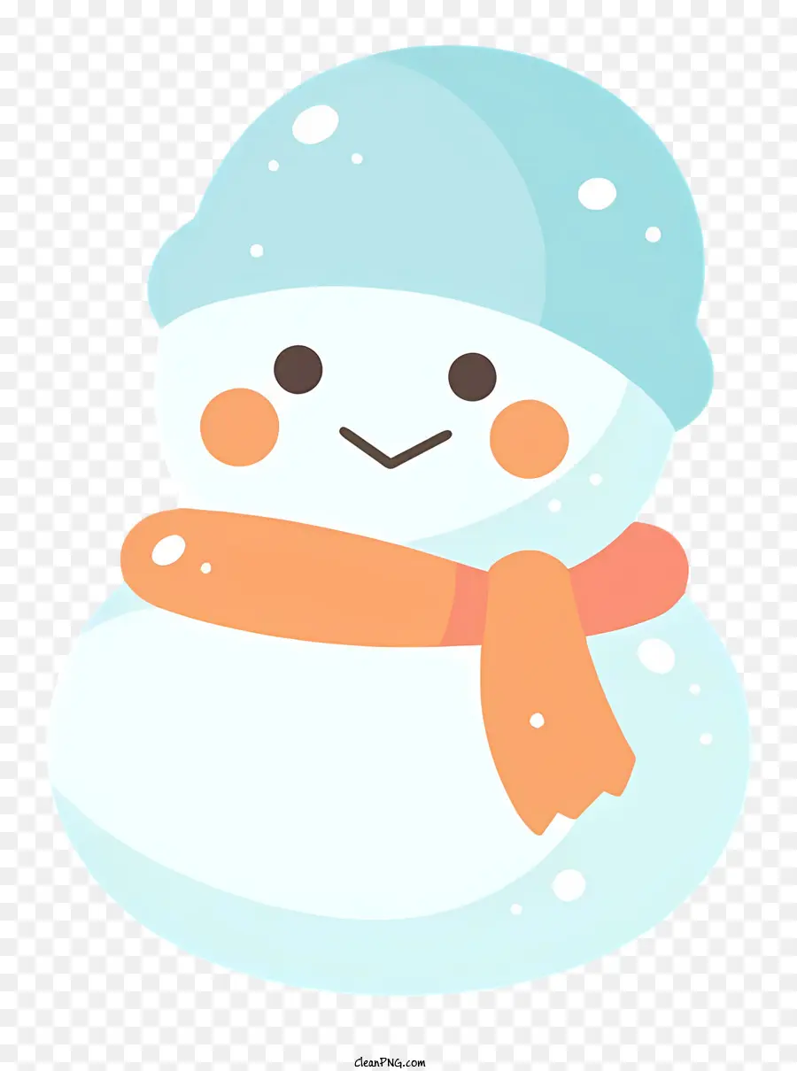 мультфильм снеговик，синий платочек PNG