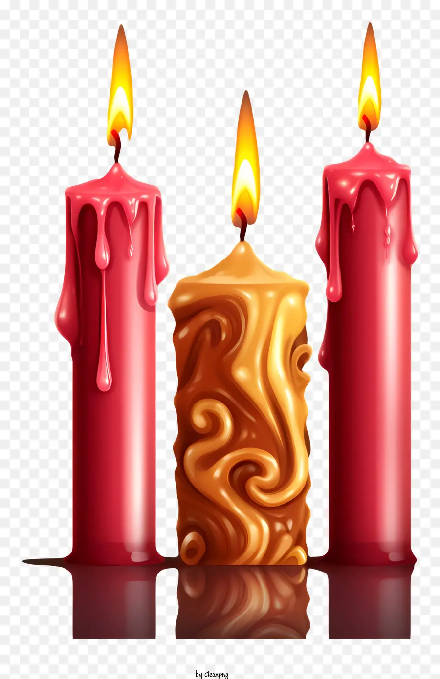 свечи с капающим воском，восковые свечи PNG