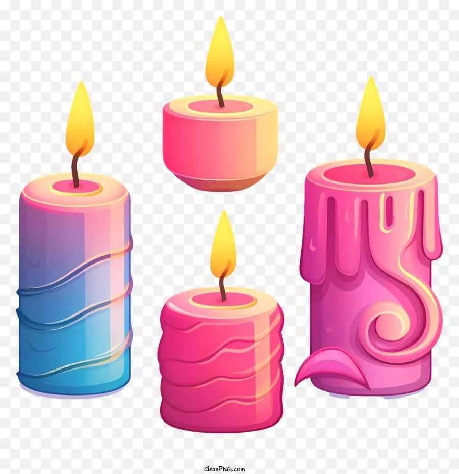 свечи，декоративные свечи PNG