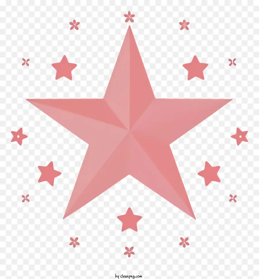розовая звезда，звезда дизайн PNG