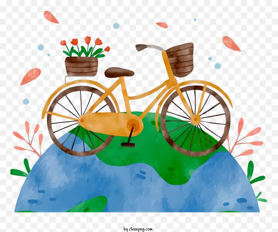 Рисование велосипеда，яркие цвета PNG