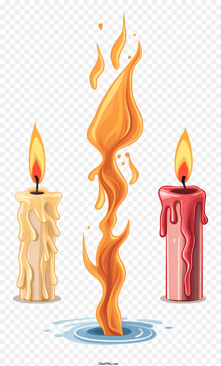 свечи，горящие свечи PNG