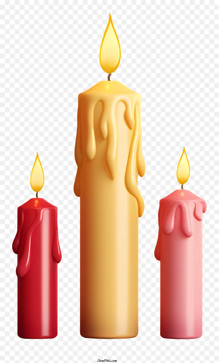 Свеча，Три свечи PNG