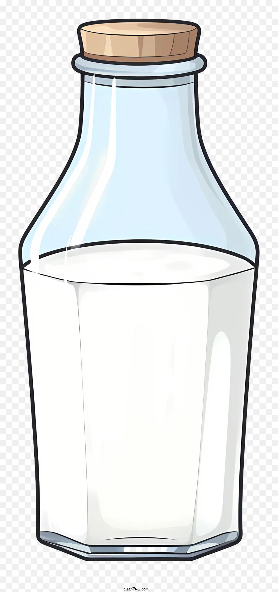 стеклянная бутылка，молоко PNG