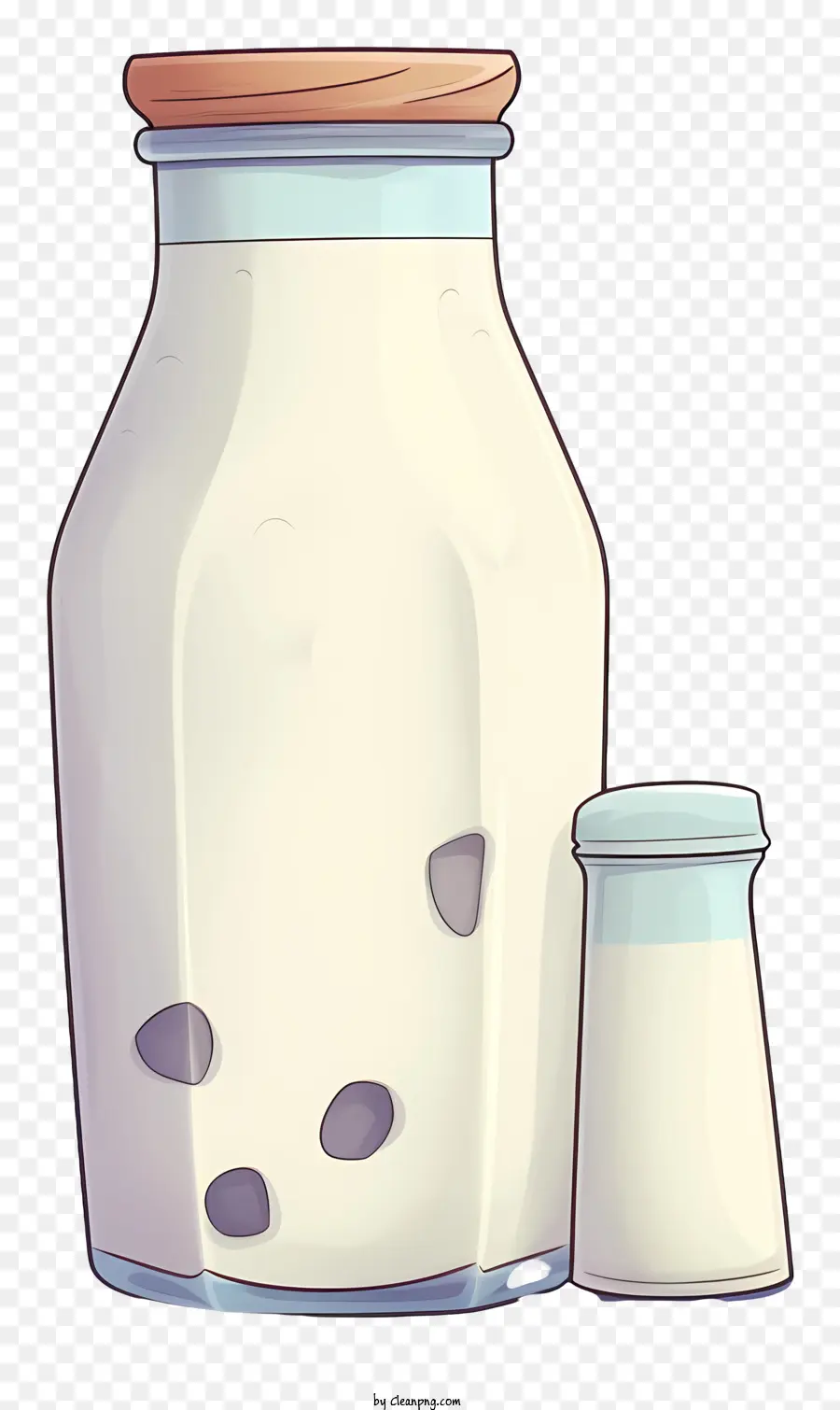 стеклянная банка молока，маленький стакан молока PNG