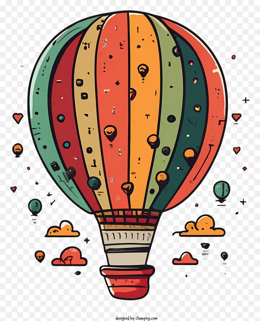 горячий воздух воздушный шар，красочный воздушный шар PNG