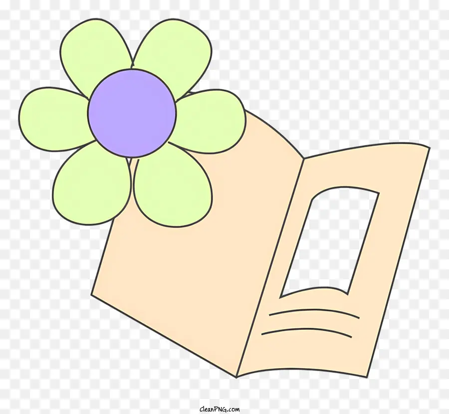 книга с цветочной обложкой，розовая и фиолетовая ромашка PNG