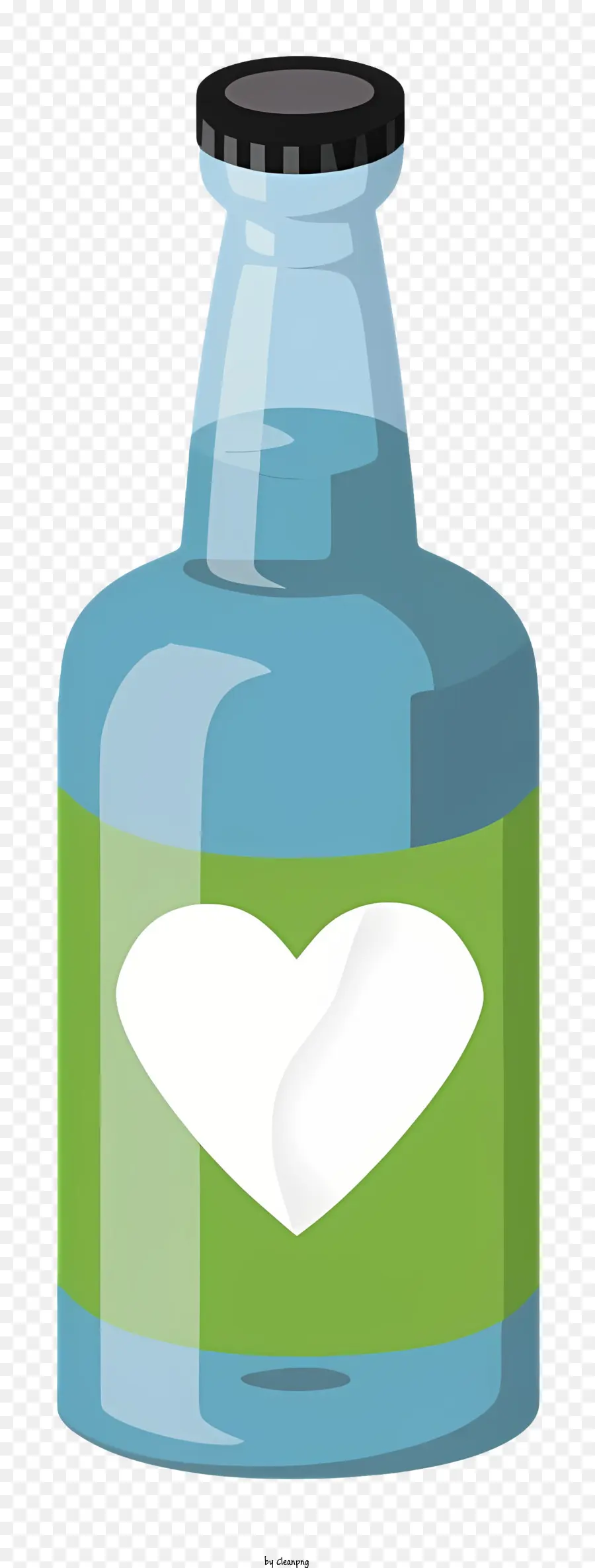 бутылка воды，формы сердца PNG