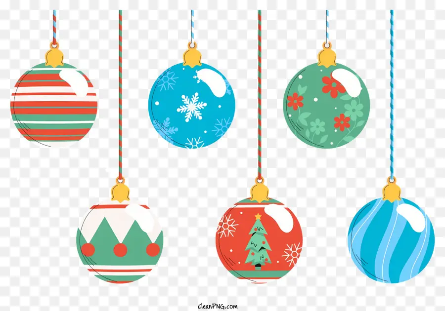 Christmas Ornaments，Colors PNG