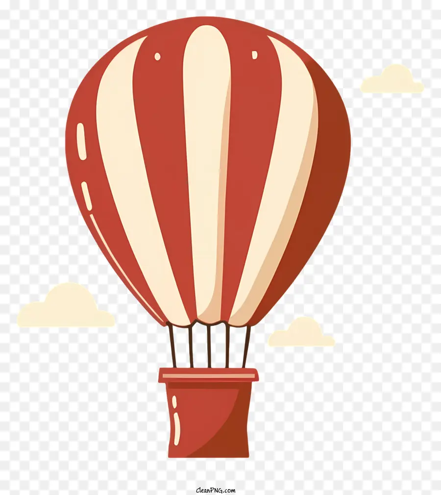 горячий воздух воздушный шар，красный и белый полосатый воздушный шар PNG