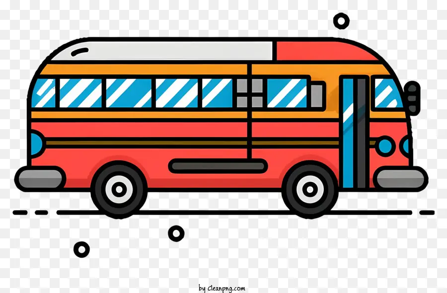 автобус，красочный автобус PNG