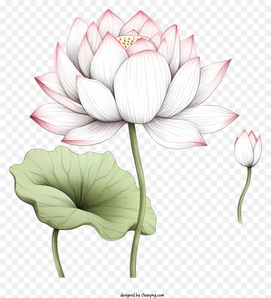 белый цветок лотоса，Розовые лепестки лотоса PNG