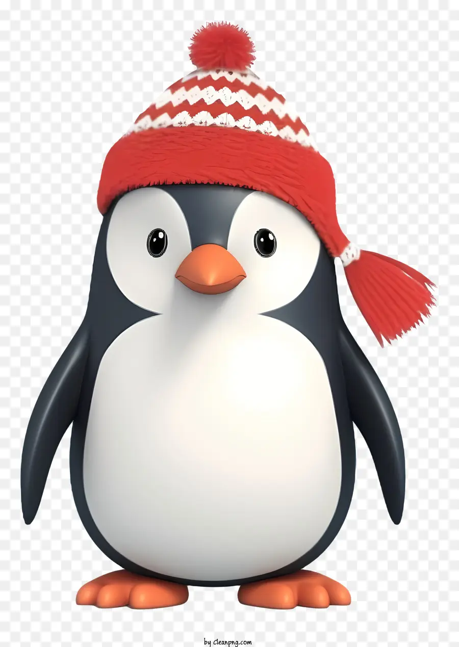 Пингвин，красный и белый PNG