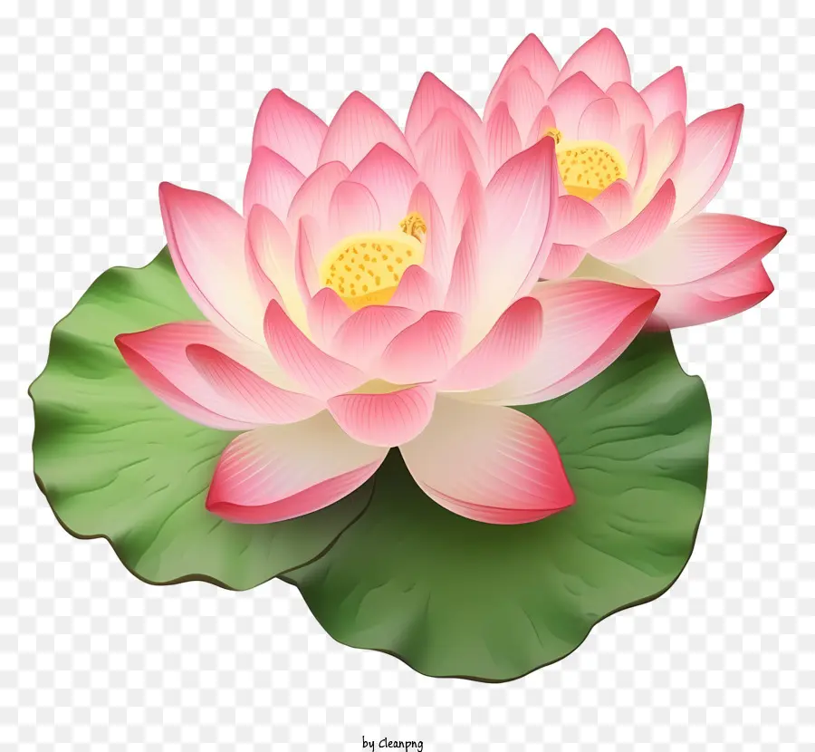 Розовые цветы лотоса，Lotus пруд PNG