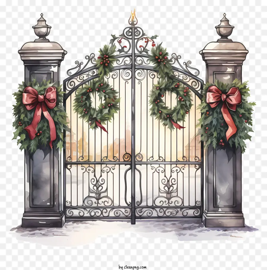 Рождественские ворота，с Рождеством Христовым баннер PNG