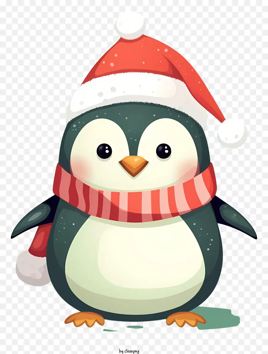 пингвин мультфильм，Санта шляпа пингвин PNG